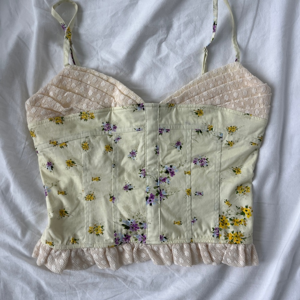 Steve Madden Blossom Floral Corset Top